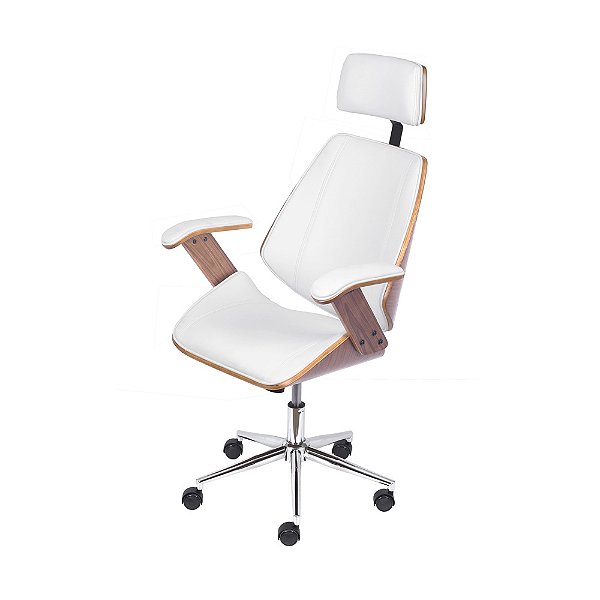 Cadeira Giratória Presidente Amadeirada Premium - 14331 - Casa das Cadeiras Goiânia