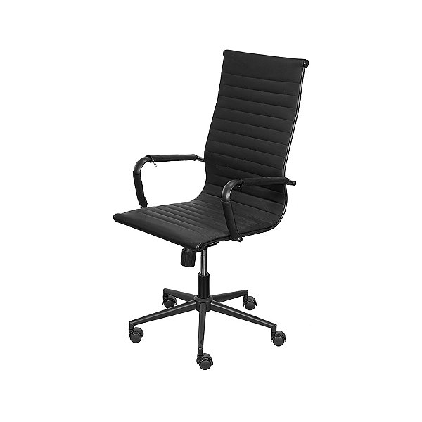 Cadeira Giratória Presidente Esteirinha PRETA/PRETA - 33997 - Casa das Cadeiras Goiânia