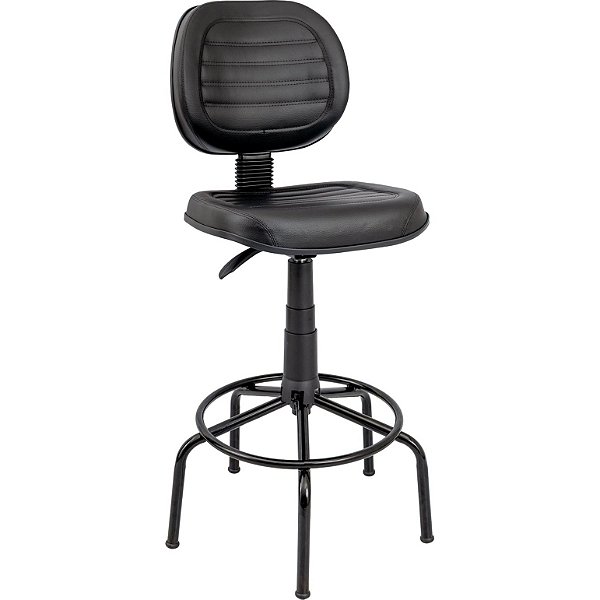 Cadeira Caixa Alta Fixa Executiva Costurada Base Aço - 74783 - Casa das Cadeiras Goiânia