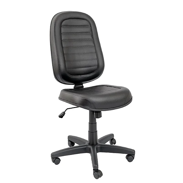 Cadeira Giratória Presidente Baixa Costurada Sem Braços - 32102 - Casa das Cadeiras Goiânia