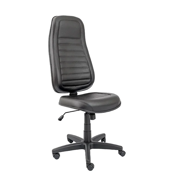 Cadeira Giratória Presidente Alta Costurada Sem Braços - 33958 - Casa das Cadeiras Goiânia