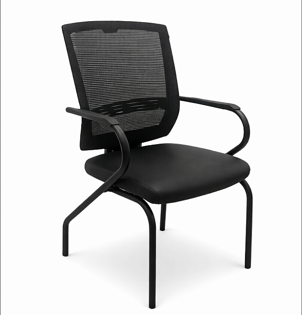 Cadeira Fixa 4 Pés Com Encosto em Tela - 51237 - Casa das Cadeiras Goiânia