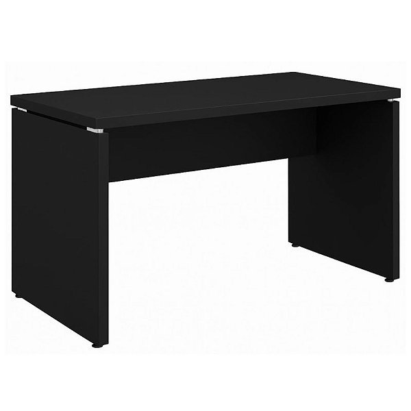 Mesa de Escritório 1,70x0,70 Sem Gavetas - PRETO/PRETO - 31572 - Casa das Cadeiras Goiânia