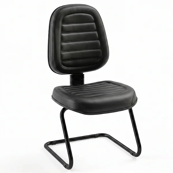 Cadeira Fixa Executiva Alta Diretorzinho Costurada Base em "S" - 33104 - Casa das Cadeiras Goiânia