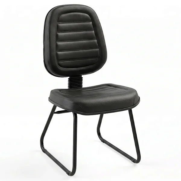 Cadeira Fixa Executiva Alta Diretorzinho Costurada Base Trapézio - 33105 - Casa das Cadeiras Goiânia