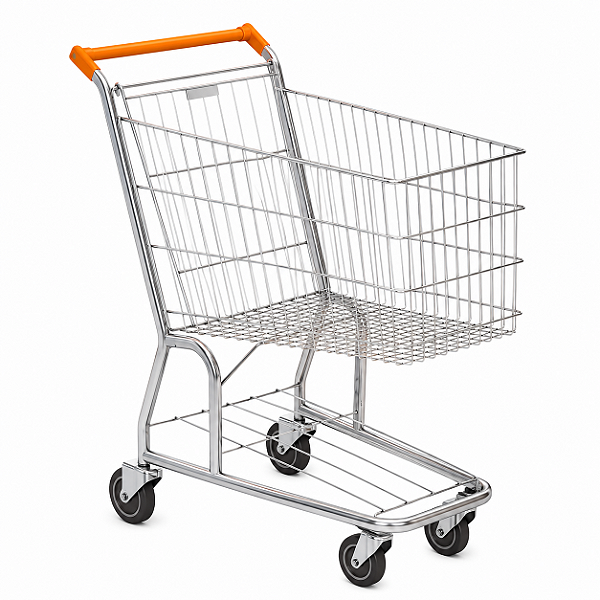 Carrinho de Supermercado 130L Galvanizado - 85935 - Casa das Cadeiras Goiânia