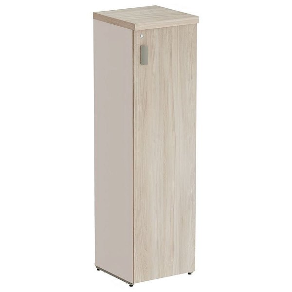 Armário Alto Para Escritório Charuto Fechado Fundo 3mm 45X46 Linha Prima 40 – Fresno/Branco - 78387 - Casa das Cadeiras Goiânia