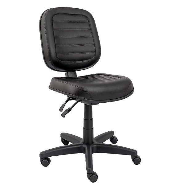 Cadeira Giratória Para Escritório Diretor Costurada Base Back-System Rodízio PP Sem Braços - 45909 - Casa das Cadeiras Goiânia