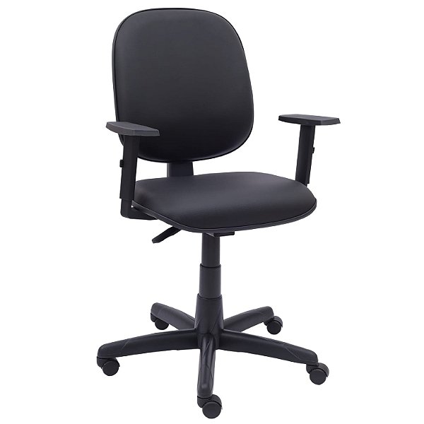 Cadeira Giratória Para Escritório Diretor Lisa Base Back-System Rodízio PP Com Braços Reguláveis Six - 15307 - Casa das Cadeiras Goiânia