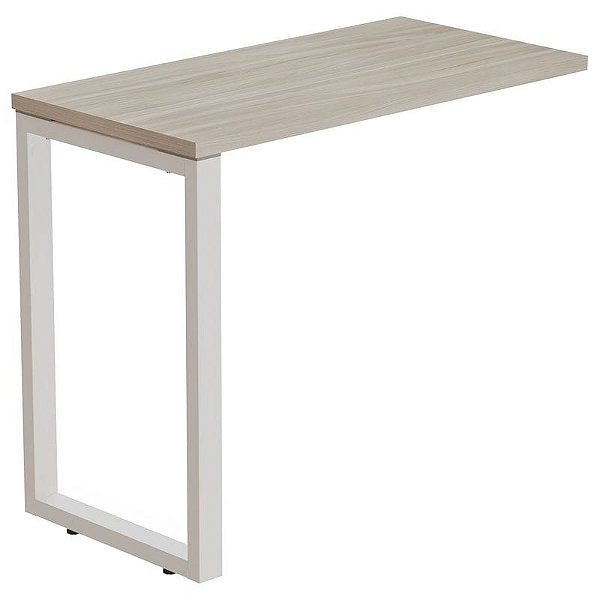 Mesa Auxiliar Para Escritório Pé Quadro 90X45 Linha Prima 40 – Fresno/Branco - 18608 - Casa das Cadeiras Goiânia