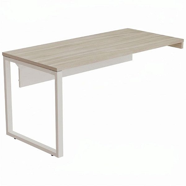 Mesa Diretiva Para Escritório Pé Quadro 170X70 Para Armário Direito Linha Prima 40 – Fresno/Branco - 11995 - Casa das Cadeiras Goiânia