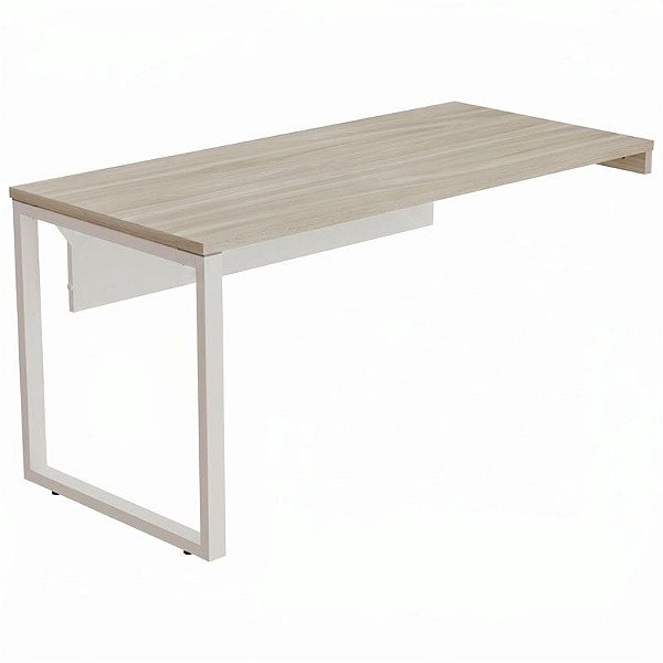 Mesa Diretiva Para Escritório Pé Quadro 170X70 Para Gaveteiro Direito Linha Prima 40 – Fresno/Branco - 84530 - Casa das Cadeiras Goiânia
