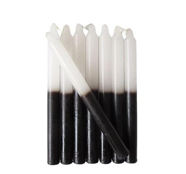 Vela Palito Branca e Preta 1kg