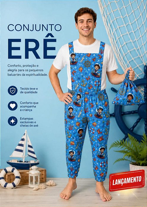 Jardineira Erê Masculina (Azul)