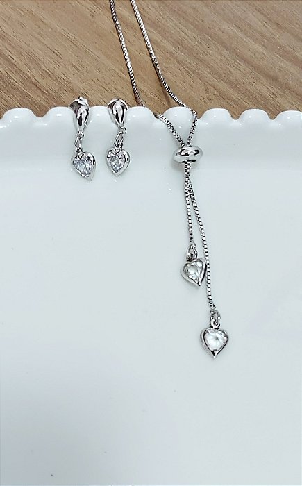Conjunto Gravata Coração