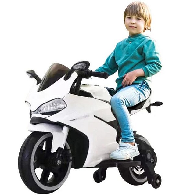 mini moto eletrica infantil ducati branca - Moto de Criança