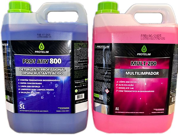CASADINHA PROTELIM  MULT 200  MULTIUSO DESENGRAXANTE  +  ATIV 800  DESINCRUSTANTE ÁCIDO