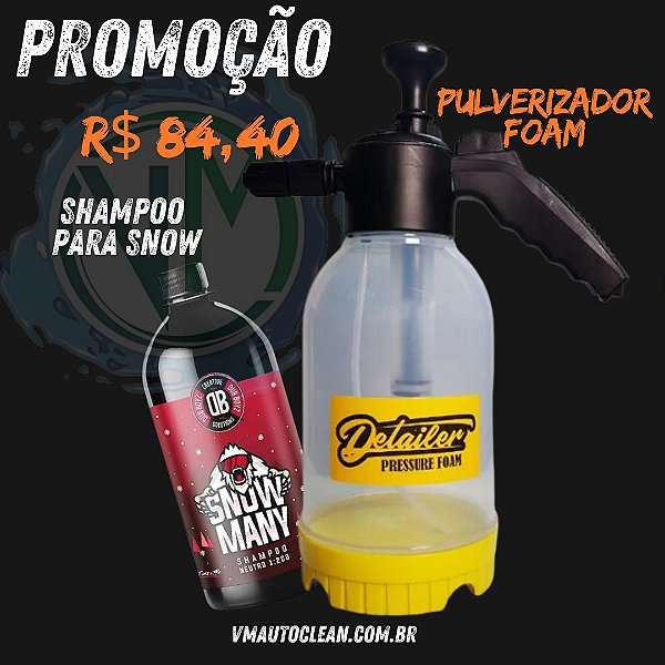 Pulverizador Borrifador Snow Foam Manual 2l Espuma Detailer