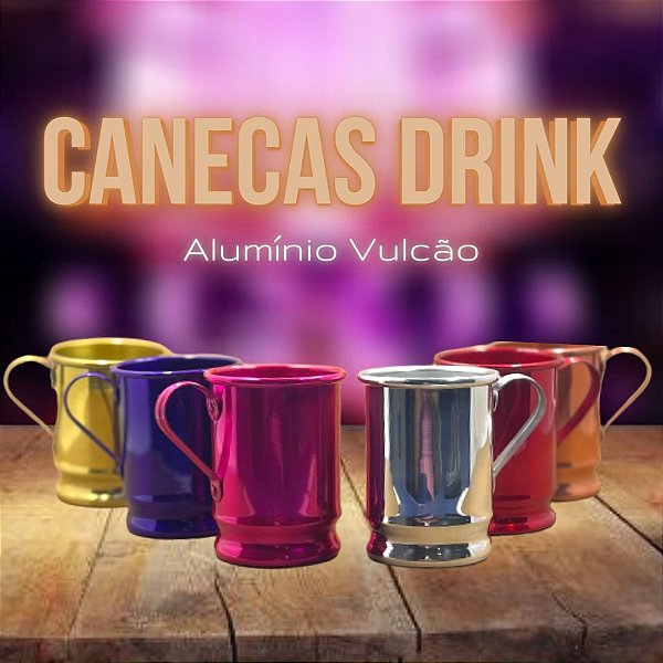 CANECA DRINKS EM ALUMÍNIO