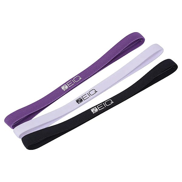 HEAD BAND SPORT ZEIQ ROXO / BRANCO / PRETO - 3 UNI
