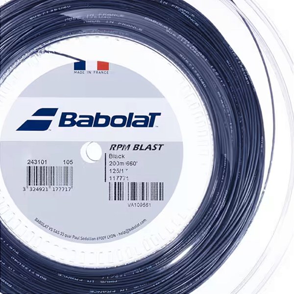 CORDA BABOLAT RPM BLAST PRETO 17 1.25 - SET CORTADO