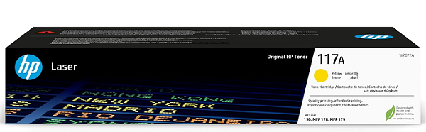 HP Cartucho de toner a laser original W2072A 117A, Amarelo