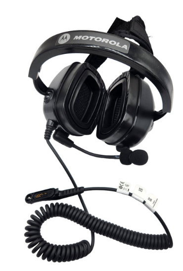 Fone de ouvido Motorola PMLN8085A com microfone boom, protetores auriculares duplos e redução de ruído de 24 dB - GCAI Mini para R7, série APX N e MXP600