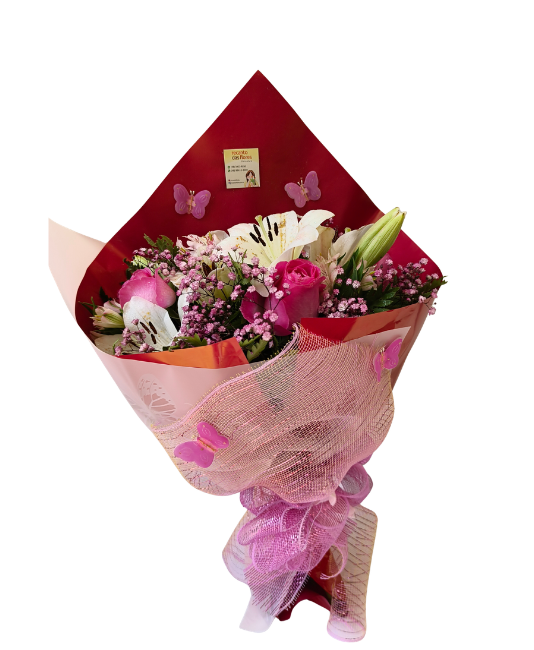 Buquê de Lírios e Rosas