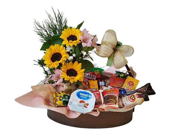 Cesta De Café Gira, Gira, Gira, Girassol