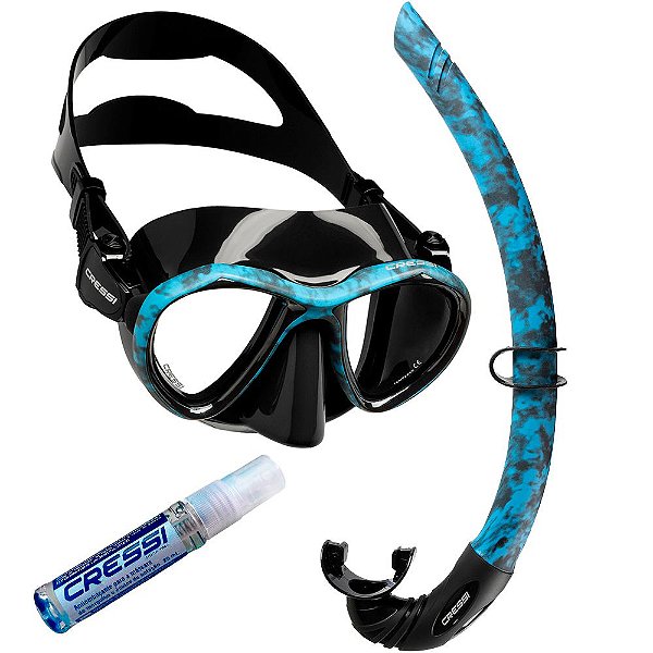 Kit De Mergulho Cressi Metis & Corsica Hunter Flex + Gold