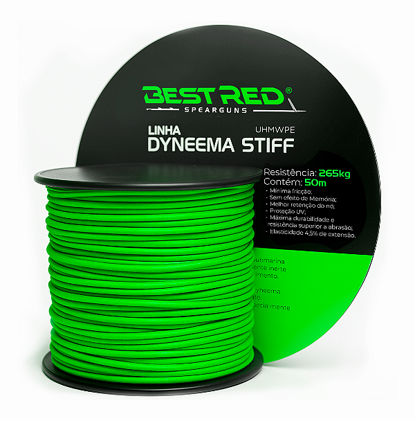 Linha Dyneema 1,8mm Stiff para Arpão Arbalete Pesca Sub - Best Red