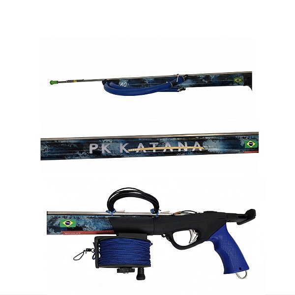 Arbalete PK Katana Personalizado Azul Dual 16mm