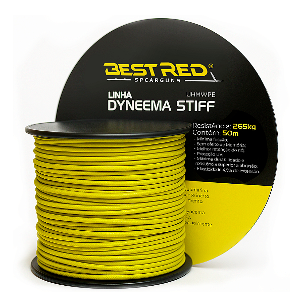 Linha Dyneema 1,7mm Stiff para Arpão Arbalete Pesca Sub - Best Red