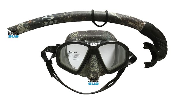 Kit de Mergulho Camuflado Grey - Seasub