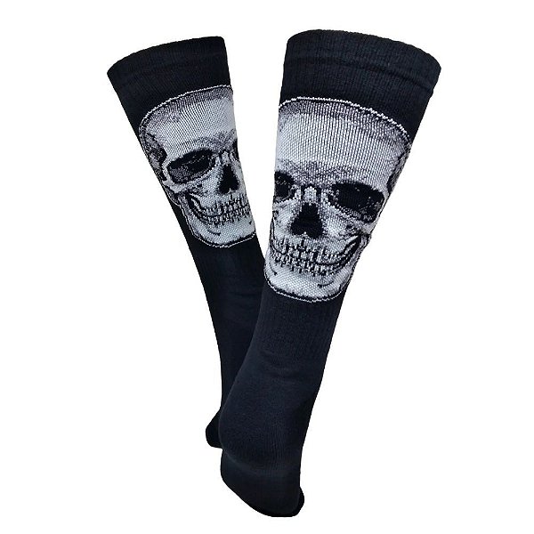 MEIA SKULL PRETA