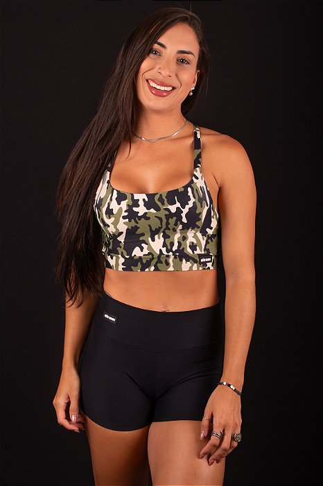 Top Fitness CAMUFLADO VERDE