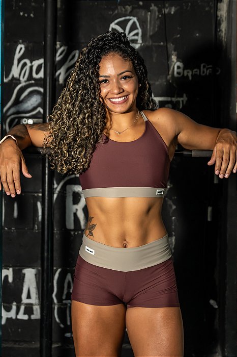 Top Fitness MARRON/BEGE