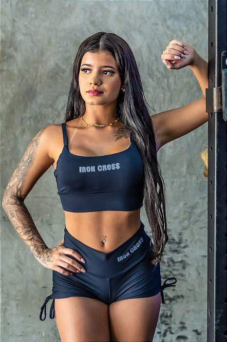 Short Fitness Black Cordinha