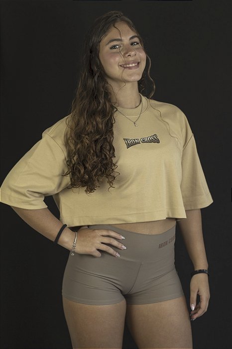 Cropped Oversized Bege