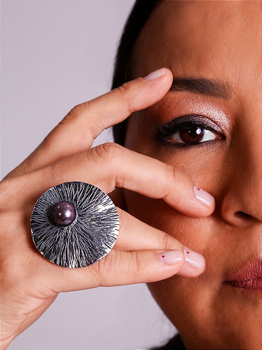 Anel Black - pérola negra