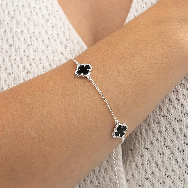 PULSEIRA TREVO | BANHO DE PRATA