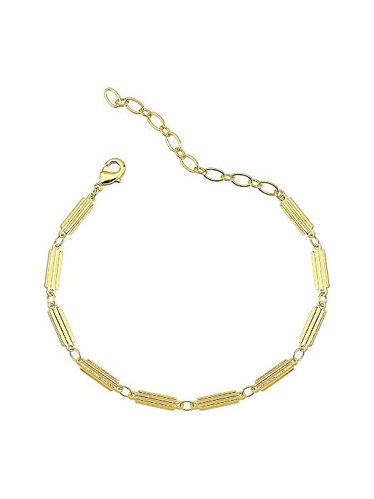 PULSEIRA PLAQUINHA TRABALHADA | BANHADO A OURO