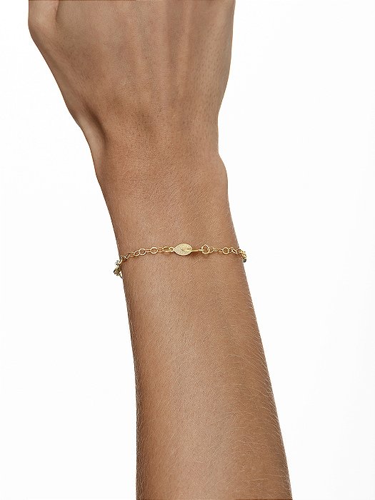 PULSEIRA DE ELO LISO E DIAMANTADO