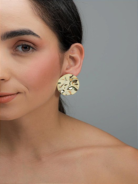 BRINCO MARTELADO ORGANICO  | BANHADO A OURO