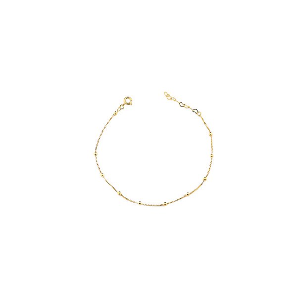 PULSEIRA VENEZIANA COM BOLINHAS | INFANTIL | BANHADO A OURO