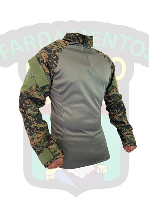 Combat Shirt Osório - DIGITAL MARPAT - Peito Verde