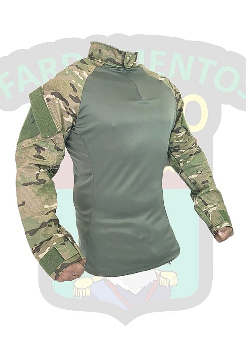 Combat Shirt Osório - MULTICAM  - Peito Verde