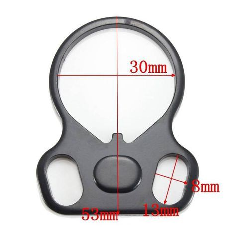 Zarelho Ambidestro em Metal p/ Tube Stock 30mm