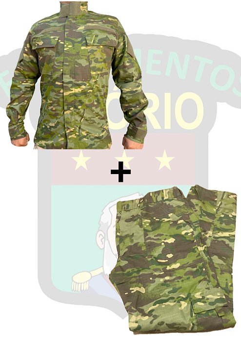CONJUNTO OSÓRIO - GANDOLA E CALÇA - MULTICAM TROPIC