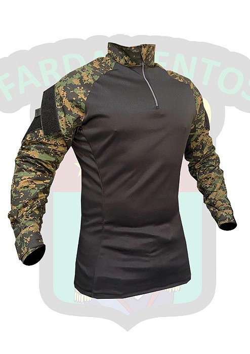 Combat Shirt Osório - DIGITAL MARPAT - Peito Preto
